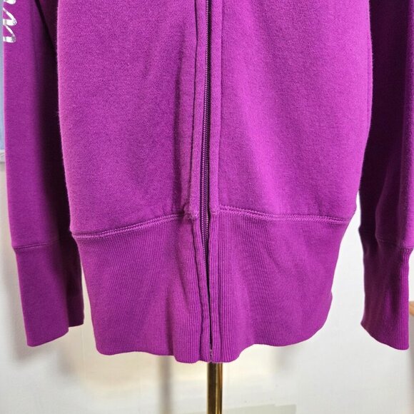 Thirty-one Large Pinky Purple Full Zip Hooded Longsleeve Fleece Jacket - Picture 3 of 10